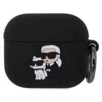 Karl Lagerfeld 3D Logo NFT Karl and Choupette Silikónové Puzdro pre AirPods 3 Black