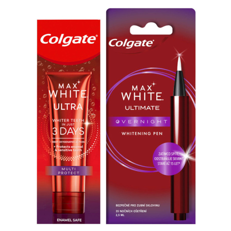 COLGATE Max White set - Ultra Complete zubná pasta 50 ml + Max White Overnight bieliace pero 2.5