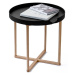 Čierny odkladací stolík z dubového dreva s odnímateľnou doskou Wireworks Damieh, 45 × 45 cm