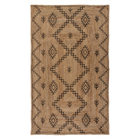 Kusový koberec Printed Jute Rowen Natural/Black Rozmery kobercov: 80x150