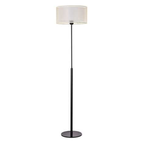 Podlahová moderná lampa,E27 1X MAX 40W,kov/textil,čierna/béžová Rabalux