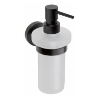 SAPHO XB100 X-Round black dávkovač mydla, mliečne sklo/čierna, 230 ml