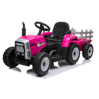 Mamido Mamido Elektrický traktor s vlečkou Blow ružový