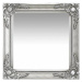 Nástenné zrkadlo barokový štýl 50 × 50 cm strieborné
