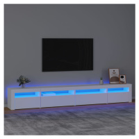 vidaXL TV skrinka s LED svetlami biela 270x35x40 cm