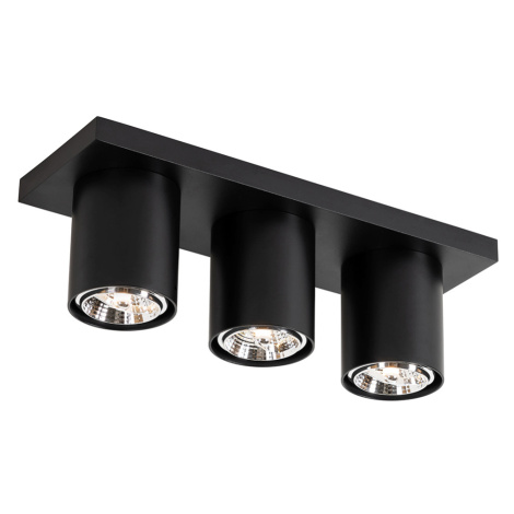 Moderné stropné bodové svietidlo čierne 3-svetlo - Tubo QAZQA