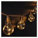 Solight LED dekoratívne žiarovky na prírodnom povraze, 10x žiarovka, 30 LED, 180 cm, časovač, 3x