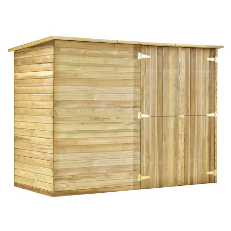 vidaXL ZĂˇhradnĂˇ kĂ´lĹ�a na nĂˇradie 232x110x170 cm impregnovanĂˇ borovica