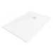 MEXEN/S - Stone+ obdĺžniková sprchová vanička 80 x 70, biela, mriežka biela 44107080-W