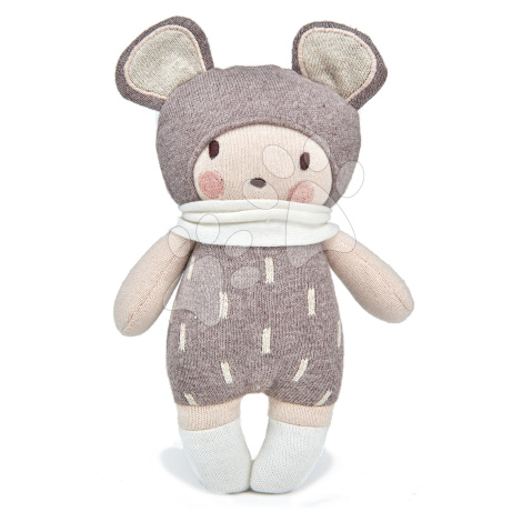 Bábika pletená šedá Baby Beau Knitted Doll ThreadBear 24 cm z jemnej a mäkkej bavlny v darčekovo