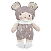 Bábika pletená šedá Baby Beau Knitted Doll ThreadBear 24 cm z jemnej a mäkkej bavlny v darčekovo
