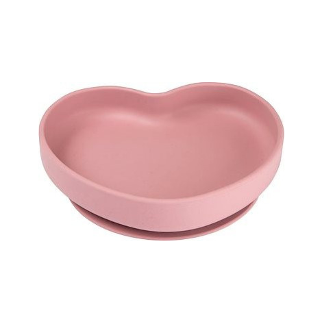 Canpol babies Silikónový tanier s prísavkou Srdce ružový