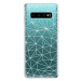 Odolné silikónové puzdro iSaprio - Abstract Triangles 03 - white - Samsung Galaxy S10