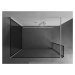 MEXEN/S - Kioto Sprchová zástena WALK-IN 130 x 100 x 40 cm, čierny vzor, biela 800-130-100-221-2