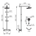 FERRO TREVI - sprchová sada, termostatická sprchová batéria a hlavica, čierna, NP75-TRV7U-BL