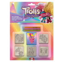 Multiprint Pečiatkový set – 5 pečiatok + 3 farbičky – Trolls