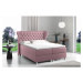 Expedo Čalúnená posteľ boxspring JACKY + topper, 180x200, fancy 48