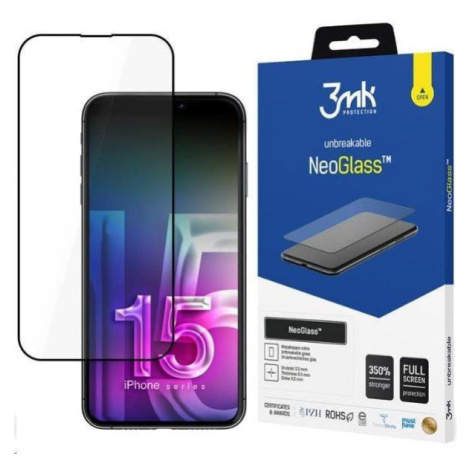 3mk hybridní sklo NeoGlass pro Apple iPhone 15 Pro, černá