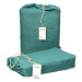 Dekoria Súprava posteľných ľanových obliečok Linen 220x200cm emerald green, 220 x 200 cm/ 2 posz
