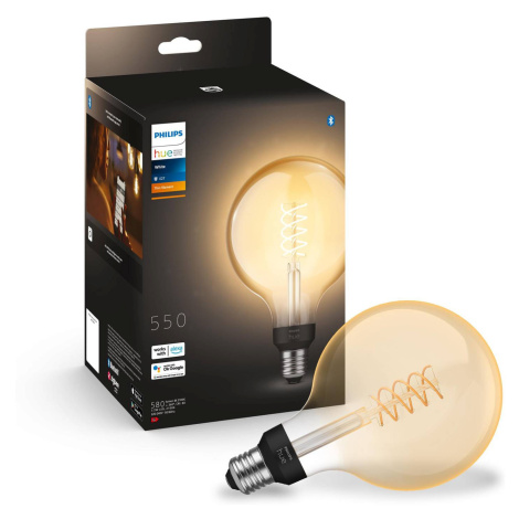 Philips Hue White E27 7W Globe filament G125 550lm