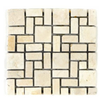 Divero Garth 1130 mramorová mozaika krémová obklady 11 ks - 1m² - 30x30 cm