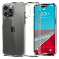 Apple iPhone 14 Pro, Plastový zadný kryt + silikónový rám, Spigen Ultra Hybrid, priehľadný