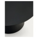 Čierny okrúhly konferenčný stolík so sklenenou doskou ø 80 cm Wilshire – Kave Home