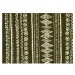 Zeleno-biely bavlnený koberec Webtappeti Ethnic, 55 x 180 cm