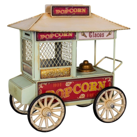 Kovová drobná dekorácia Popcorn Cart - Antic Line