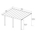 Hliníková pergola PALRAM Sierra 5400 biela 3 x 5,46