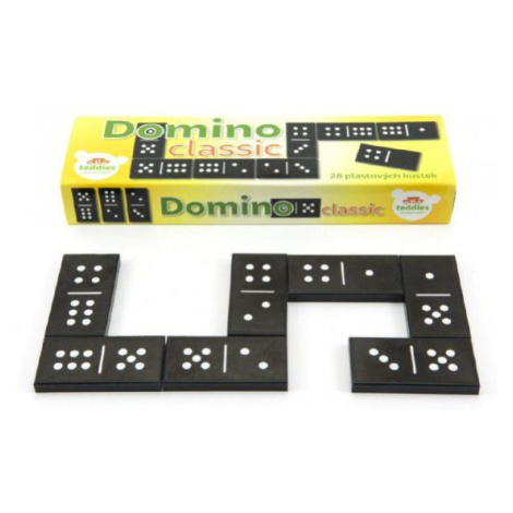 Classic Domino 28ks spoločenská hra plast v krabičke 21x6x3cm Teddies