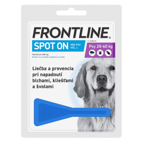 FRONTLINE Spot-On pre psy L (20-40 kg) 2,68 ml 1 pipeta