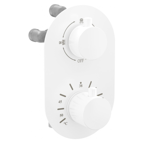 MEXEN - Kai termostatická batérie sprcha / vaňa 3 výstupy, biela 77602-20