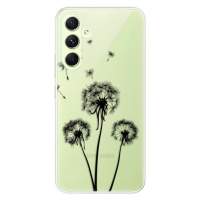 Odolné silikónové puzdro iSaprio - Three Dandelions - black - Samsung Galaxy A54 5G