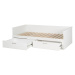 Biela jednolôžková posteľ s úložným priestorom a roštom 90x200 cm Felicia – Roba