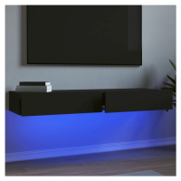 vidaXL TV skrinky s LED svetlami 2 ks čierne 60x35x15,5 cm