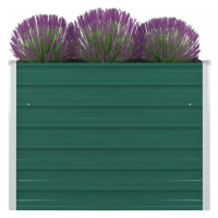 Vyvýšený záhradný truhlík 100 x 100 x 77 cm pozinkovaná oceľ Zelená,Vyvýšený záhradný truhlík 10