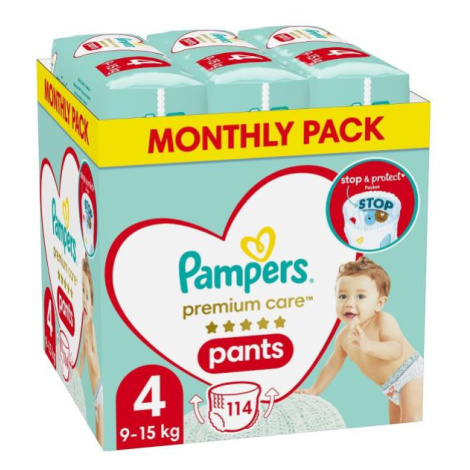 PAMPERS Premium Care Nohavičky plienkové veľ. 4 (9-15 kg) 114 ks