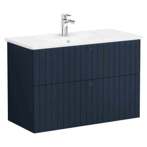 Kúpeľňová skrinka s umývadlom VitrA Root 100x67x46 cm modrá mat ROOTG100BINTS