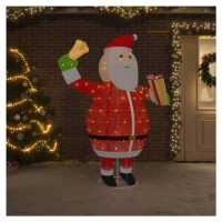 vidaXL Dekoratívny vianočný Santa Claus s LED, luxusná látka 180 cm