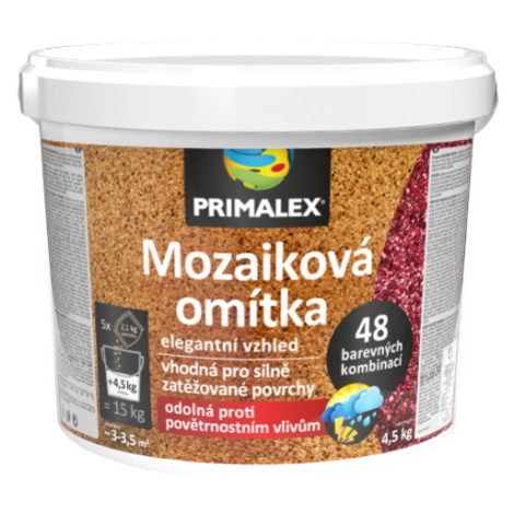 PRIMALEX - Mozaiková omietka mix farieb (J+I+E+E+E) 15 kg (4,5 kg + 5x2,1 kg)