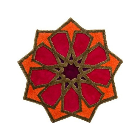 GRUND SHEREZAD Kruhová predložka O 140 cm, oranžová-ružová-fialová-zlatá