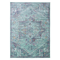 Tyrkysovomodrý koberec z viskózy 200x140 cm Lara - Universal