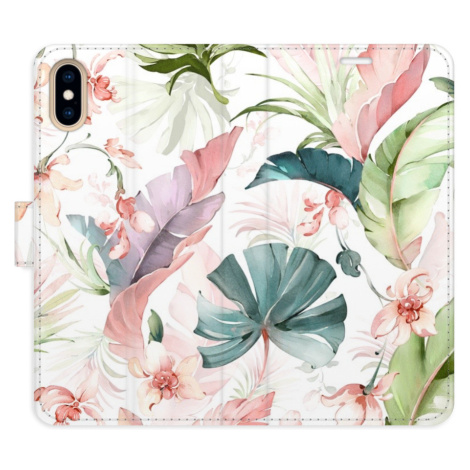 Flipové puzdro iSaprio - Flower Pattern 07 - iPhone X/XS