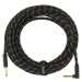 Fender Deluxe Series 25' Instrument Cable Black Tweed Angled