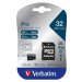 Verbatim Pro MicroSDHC 32GB (Class 10) + SD adaptér