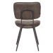 Antracitové kožené jedálenské stoličky v súprave 2 ks Fos – LABEL51