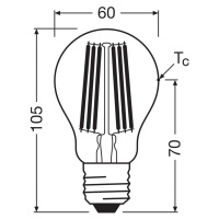 OSRAM LED žiarovka E27 7,2W Filament 4 000K 1521lm 2-pack