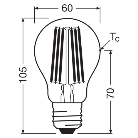 OSRAM LED žiarovka E27 7,2W Filament 4 000K 1521lm 2-pack