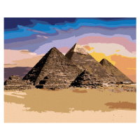 Diamantové maľovanie - EGYPT PYRAMÍDY Rámovanie: vypnuté plátno na rám, Rozmer: 40x50 cm